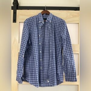 Ralph Lauren Blue Plaid Button-Down Shirt | Men’s XL | 100% Cotton | Like New